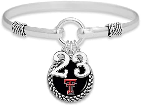 Texas Tech Red Red Raiders Graduação Ano 2023 Silver Bracelet Jewelry TTU licenciado