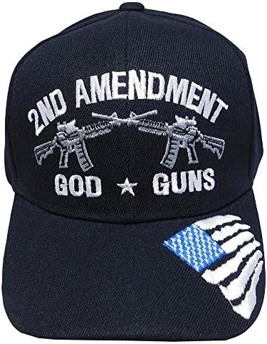 2ª emenda deus armas de metralhadoras patrióticas EUA NRA preta NRA bordada