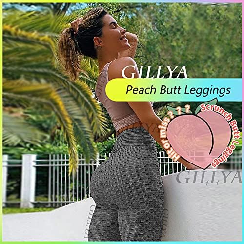 Gillya Booty Yoga Pants Tiktok Butgings Anit Cellulite Texutred Booty Leggings Scrunch Butt Butt Yoga