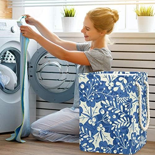 Holly azul de Indicultura 300d Oxford PVC Roupas impermeáveis ​​cestas de lavanderia grande para cobertores Toys de roupas