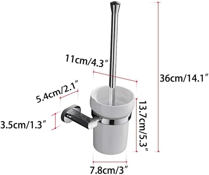 Escova de vaso sanitário pincel, escova de vaso sanitário pincel e escova de vaso sanitário e suporte de parede pincel de banheiro montado na parede para limpar e esfregar a escova do vaso sanitário