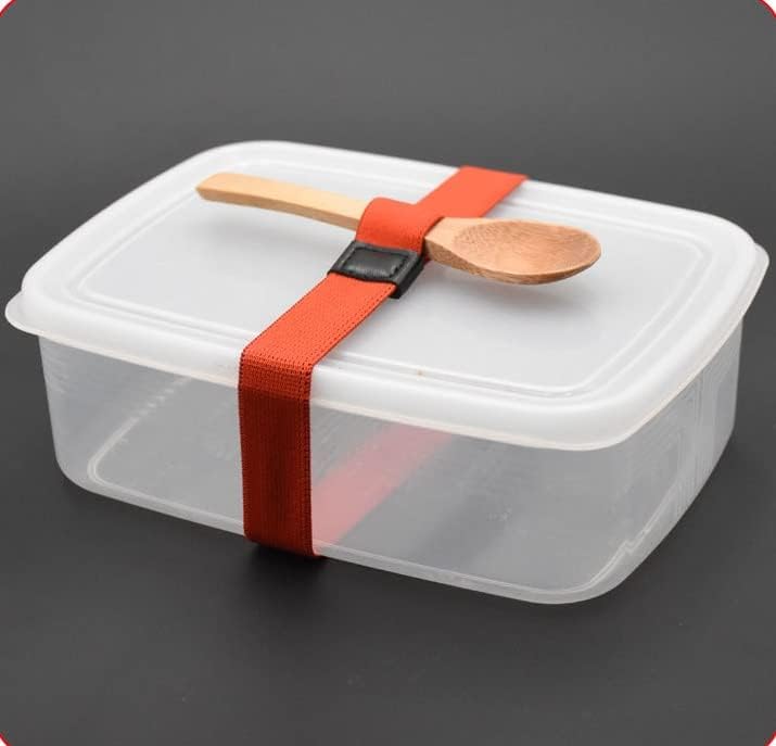 MASINIES 5PCS LURMA BAIXA Caixa de cinta fixa Bento Strap Bento Box Band Lunch Container Band Band Double Camada Strap Travel