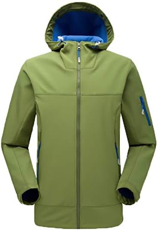 Andongnywell Men's Jacket Feminino à prova de vento macush espessos à prova de vento e jaquetas de casca macia e quente