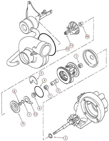 Kit de reconstrução turbo com junta de água a óleo para MR2 2.0L 3SGTE Toyota CT26 Design de vedação dinâmica do turbocompressor