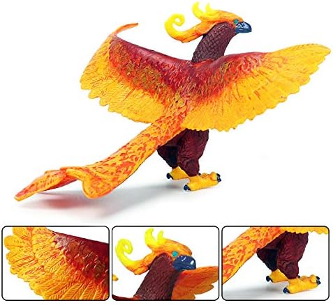 Boxer rico phoenix estatueta de pássaro plástico realista estatueta de animal para coleta