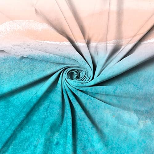 Cortina de chuveiro de praia de asdcxz oceano teal azul abstrato abstrato costeiro verão tropical havaí ondas marinhas