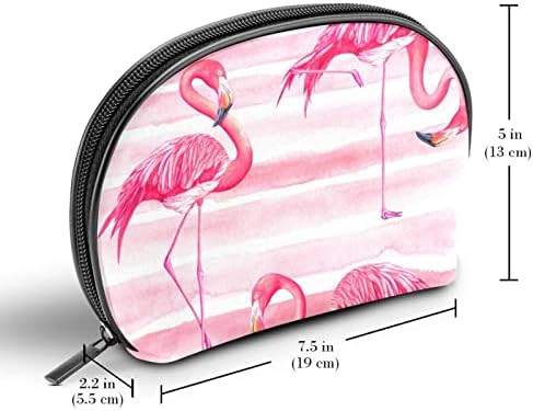Bolsa de maquiagem tbouobt bolsa de bolsa cosmética bolsa bolsa com zíper, ladrão rosa flamingo