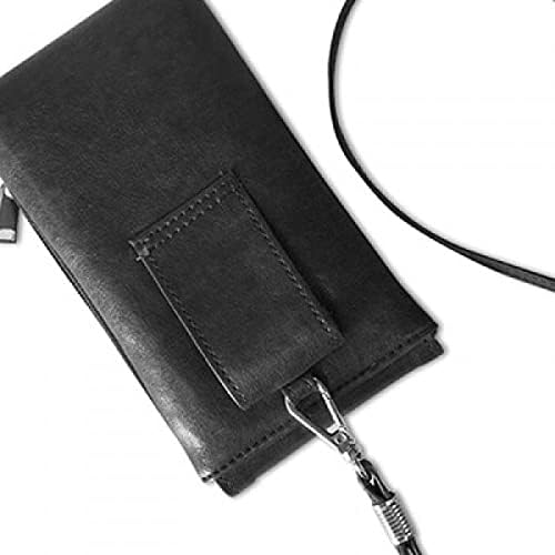 Cultura tradicional Kite Pattern Phone Cartet Burse pendurada bolsa móvel preta bolso preto