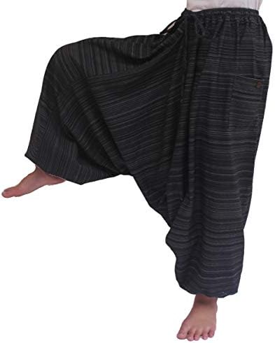 Chiangmaithaishop algodão folggy boho aladin yoga harém calças