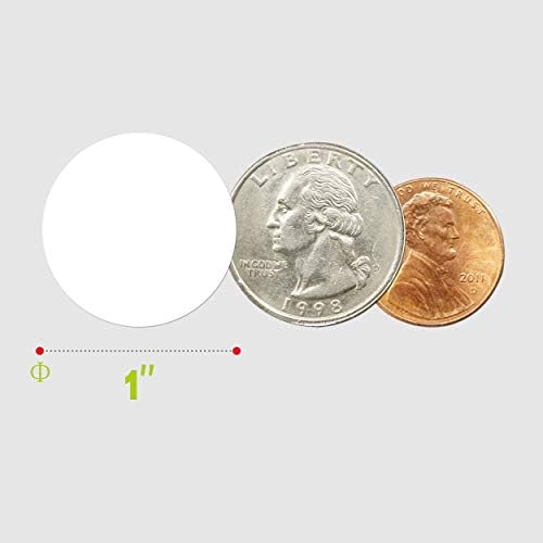 1500 PCs White Round Color Coding Circle Dots Inventory Stickers Rótulos com linha de perfuração no rolo