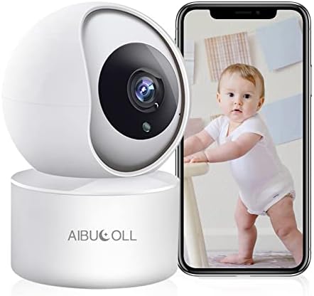 Aibucoll Wi-Fi Monitor Câmera de segurança em casa interna- Monitor de bebê e monitor de animais de estimação e detecção