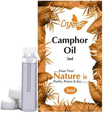 Óleo de cânfora de crysalis | de óleo essencial não diluído e não diluído para o óleo orgânico para cuidados com