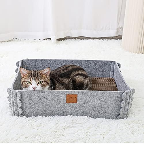 Mochalight 2-em 1 Cama de gato destacável e quadro de arranhões de gatos, 17,3 '' x 13,4'''''''''Sollable desgaste