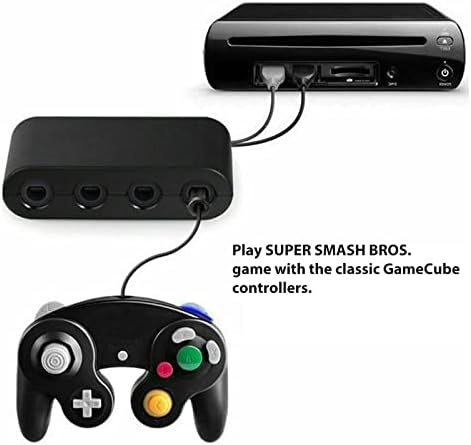 Adaptador do controlador GameCube para Nintendo Switch / Wii U / PC Super Smash Bros Switch GameCube Adaptador 4 em