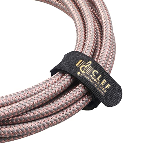 Chave de Audio Labs Clef Cabo XLR, 3 pés, [3-pacote] Cordão 22AWG equilibrado, masculino a fêmea, conectores de 3 pinos de ouro 24k, jaqueta trançada de cobre, liga de zinco para interface de microfone e áudio