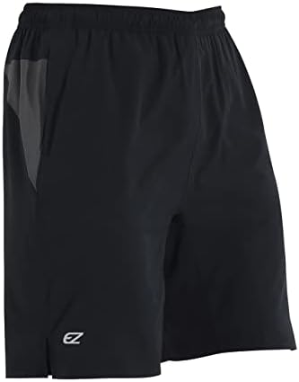 Ezrun masculino 9 polegadas leves shorts de exercícios com linear shorts de ginástica de ajuste solto para homens com bolsos com zíper