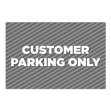 CGSignLab | Janela de estacionamento do cliente apenas -Stripes Grey se agarra | 36 x24