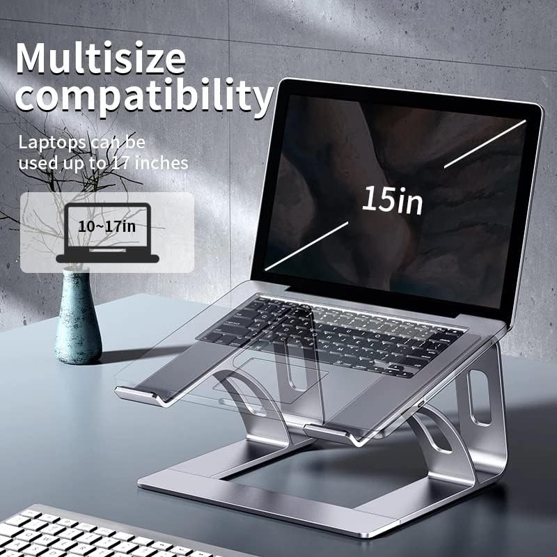 Laptop de laptop YCFBH Elevador ergonômico para o suporte de metal de alumínio da mesa compatível com laptops