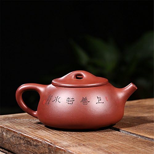 ufengke yixing zi sha bule com paisagem, casa da aldeia, chá para um bule de cerâmica artesanal, argila roxa jing zhou shi piao tea panela, 270cc