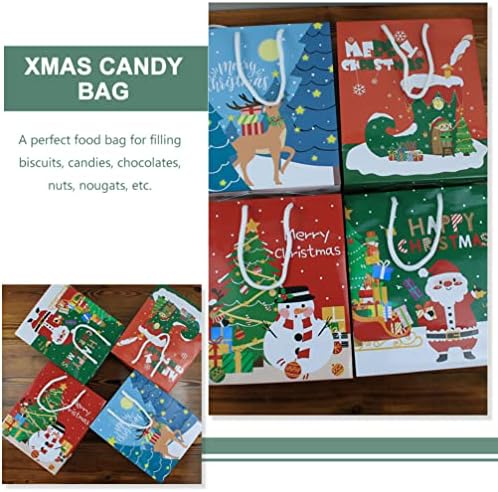 Bolsas de papel abofan 12 pcs bolsas de Natal Bolsas de presentes de Natal bolsa de doce boneco de neve do raio de