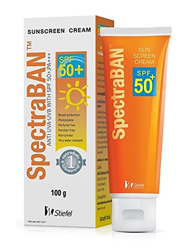 Stiefel Spectraban Creme de protetor solar SPF 50+ PA+ Água e suor Resistente a 100 g.