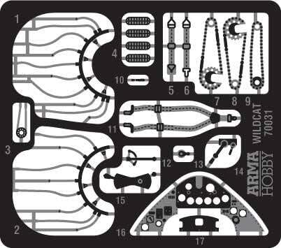 ARMA HOBBY 1/72 Escala FM -2 Wildcat, Conjunto de especialistas - Kit de construção de modelos de plástico # 70031