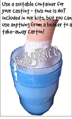 Babyrice Baby Casting Kit/11.5x8.5 Estrutura escovada de estanho/montagem preta de 3 orifícios/backing preto/tinta prateada