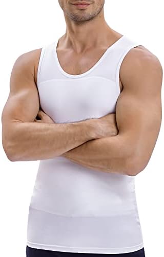 LGTFY Mens Gynecomastia Camisetas de compressão, tampa do tanque de modelador de corpo em declínio, Controle de barriga Subshirts