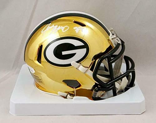 Jace Sternberger autografou Green Bay Packers Chrome Mini Capacete - JSA W Auth - Mini capacetes autografados da NFL