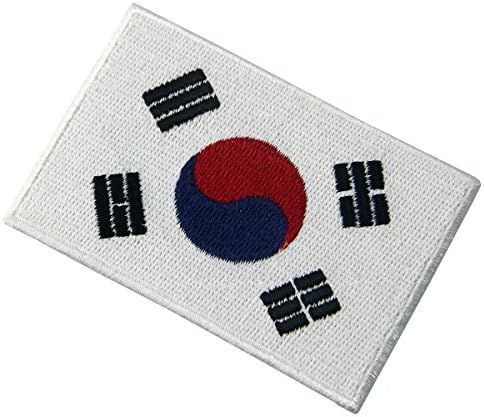Bandeira da Coréia do Sul Appliques Appliques-on-on-size de tamanho médio
