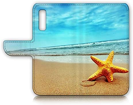 Para o Samsung Galaxy A50, capa de capa de carteira de flip de flip, a0021 praia marinha marinha do mar