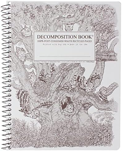 Decomposição Screech Owls College governou o Caderno em espiral - 9,75 x 7,5 Jornal com 160 páginas revestidas - papel