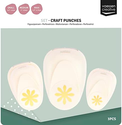 Vaessen Creative Aessen Creative Craft Paper Punch Set, Flor, para projetos de bricolage, scrapbooking, fabricação de cartões