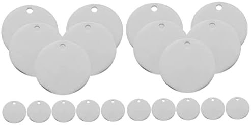 YARNOW 20 PCS BLANK DOG Tags Tags em branco Ornamentos de letras de aço inoxidável