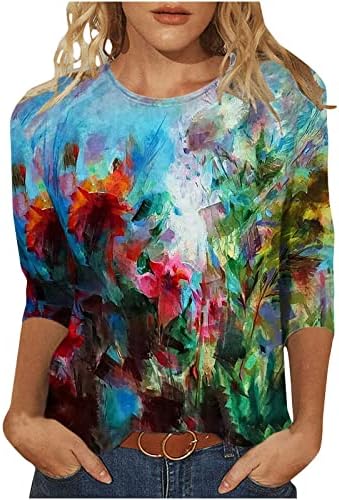 Tops for Women Casual Camiseta Casual Moda Impressão