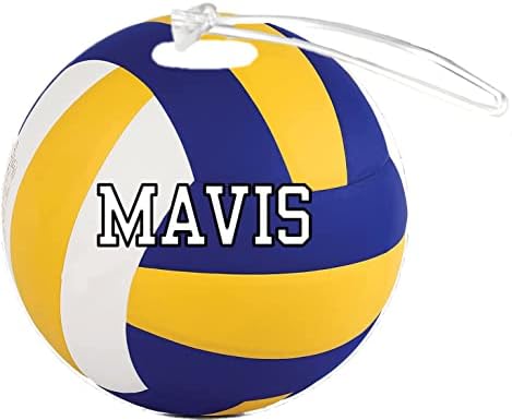 Volleyball Mavis personalizável 4 polegadas reforçado com bagagem de bagagem de bagagem Adicione qualquer número ou