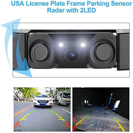 Sensor de estacionamento da câmera de backup da estrutura da placa do carro, ângulo de 170 ° View IP67 Câmera de quadro de placa