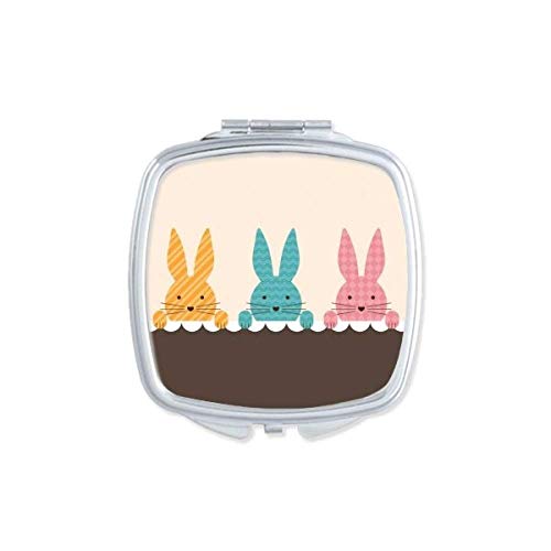 Festival de Páscoa Bunny Culture Mirror Espelho portátil Compact Pocket Maquia