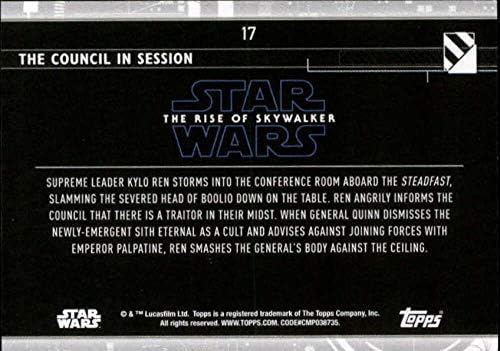 2020 TOPPS Star Wars The Rise of Skywalker Série 2 Purple #17 O Conselho em Card de Comércio de Sessão