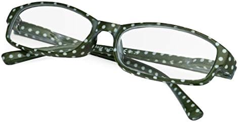 Eyekepper 4 Pack Ladies Fashion Reading Glasses - Polka Dots Design Small Lens Readers for Women Leiting +4.00