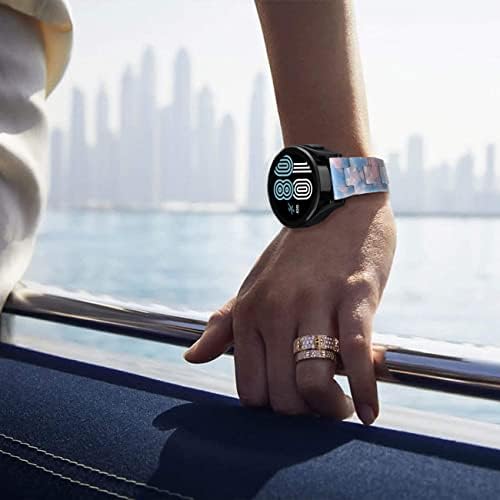 Dealele Bands Compatível com Samsung Galaxy Watch 5/5 Pro/Galaxy Watch 4/4 Classic/Galaxy 3 41mm/Galaxy Active 2, 20mm de reposição de resina colorida para mulheres homens