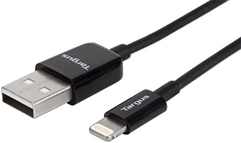 Targus Sync & Charge Lightning Cable para iPhone e dispositivos de maçã compatíveis, 1 metro, preto