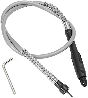EYECH FLEX FLEIL Adaptador Adaptador Acessório Flexível Eixo de broca Extensão sem chave Chuck para ferramenta de moedor rotativo com chave inglesa - 3,2 mm/1/8 ”