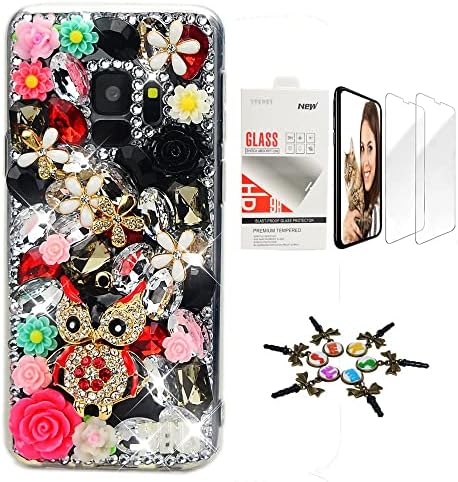 STENES Sparkle Case Compatível com Caixa Samsung Galaxy A42 5G - Stylish - 3D Caso de capa de design de Flowers Bling Flowers