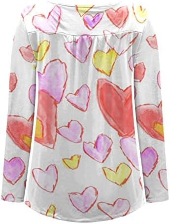 Túnica de túnica feminina Túmulos casuais camisas de blusa confortáveis ​​com mangas compridas camisadas do pescoço redondo para