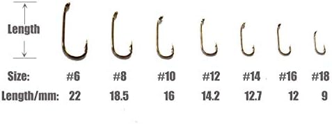TIGOFLY 50 PCS/LOTE Bronze Color Fly Bying Hook padrão moscas secas pesca com mosca ganchos farpados Tamanho 6