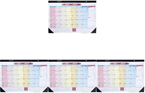 4PCS Office ~ Wire English Planner Hanging.xcm Anual LindingMinimalistic na parede de papel vertical Grande calendário conveniente