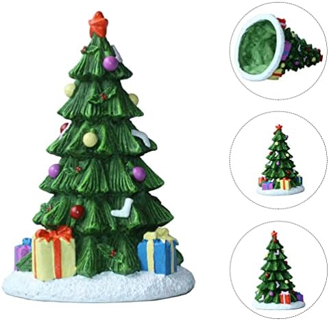 IPETBOOM Decoração de répteis Árvore de Natal Decorações de aquário em miniatura Resina Micro Paisagem Ornamentos para Fresh
