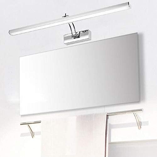 Luminturs 10W Solces de parede LED espelhos de maquiagem luminária de imagem frontal luminária de prata ajustável branco puro