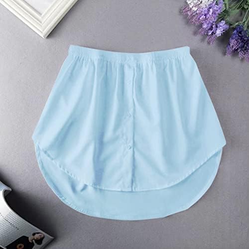 Camas de camadas em camadas Extender para mulheres de tamanho superior tampo mais baixo varredura curta Mini saia Casual Blouse Extender